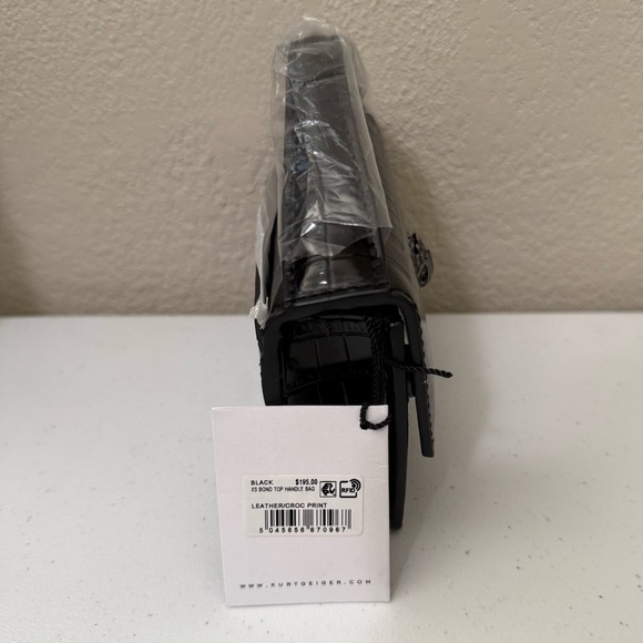 Kurt Geiger XS The Bond Croc Embossed Leather Top Handle Bag - Picture 9 of 12